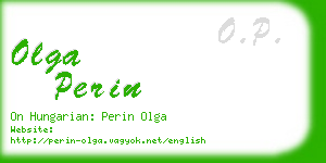 olga perin business card